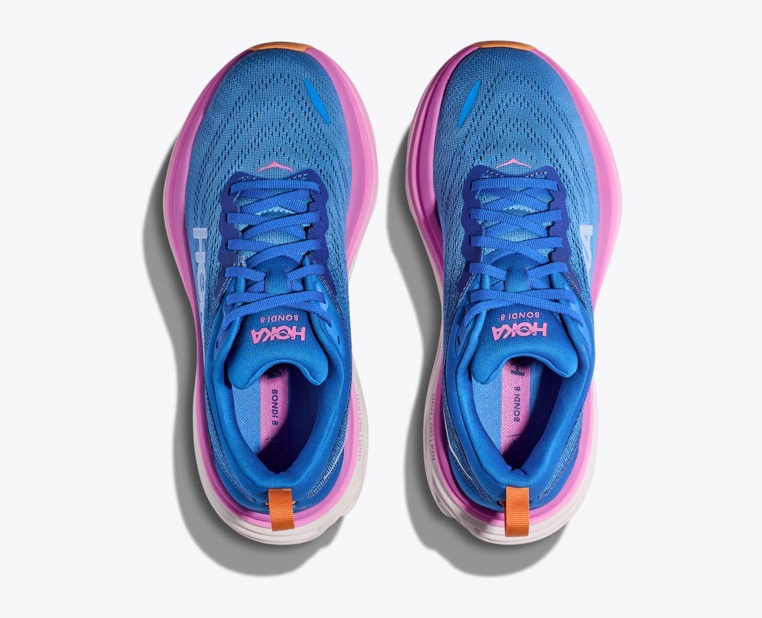 Hoka Women's Bondi 8 Blue and Pink