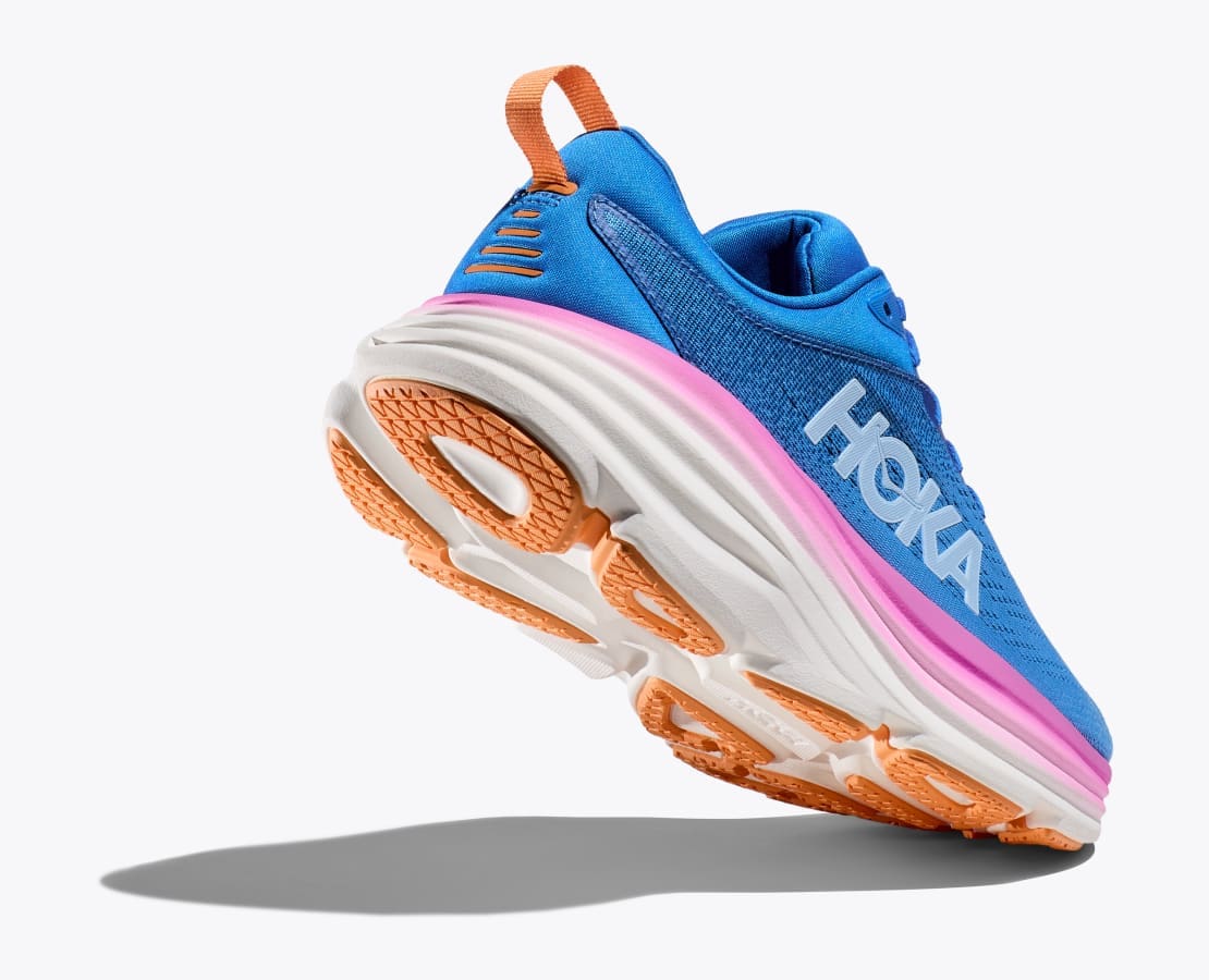 Hoka Women's Bondi 8 Blue and Pink